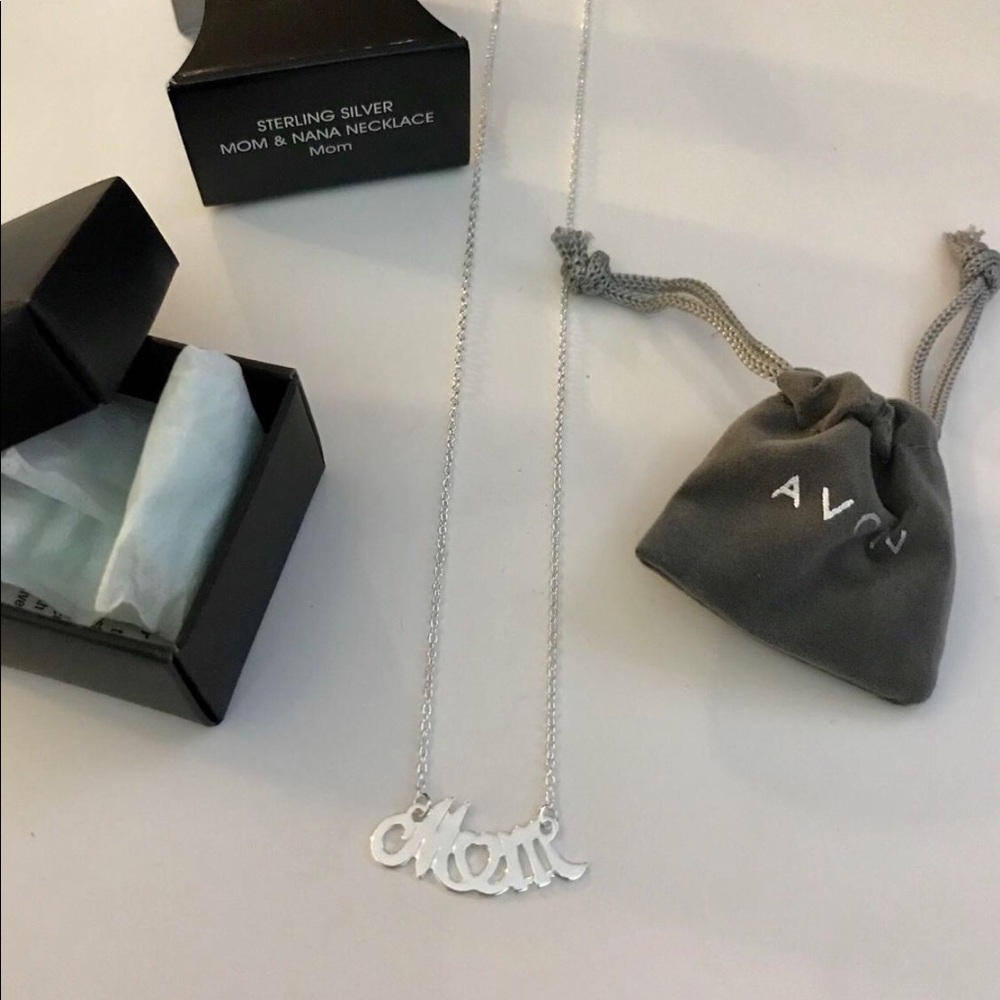 Brand New In Box “MOM” Sterling Silver Necklace